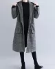 Loose Plaid Woolen Hood Coat