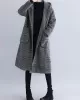 Loose Plaid Woolen Hood Coat