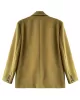 Urban Long Sleeves Loose Solid Color Pin Lapel Collar Suit Outerwear