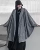 Casual Batwing Sleeves Loose Zipper Jackets Outerwear