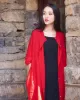 Soft Red Ramie Cotton Linen Cover-up Cardigan