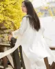 Soft White Frog Ramie Cotton Linen Outwear Cardigan