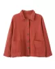 Vintage Loose Long Sleeves Buttoned Solid Color Lapel Collar Outerwear