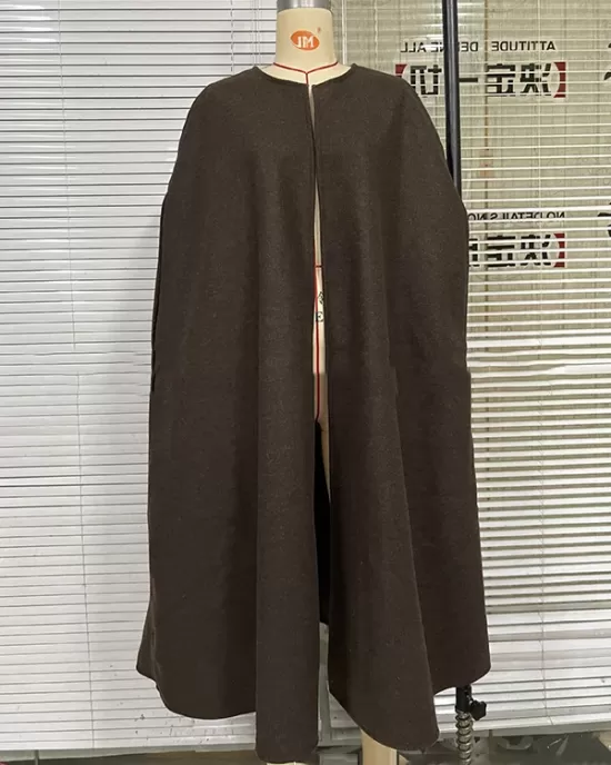 Simple Sleeveless Solid Color Round-Neck Cape Outerwear