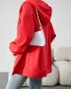 Drawstring Zipper Long Sleeves Loose Hooded Outerwear Jackets