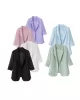 Solid Color Split-Side Sun Protection Long Sleeves Loose Notched Collar Outerwear Blazer