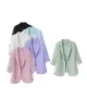 Solid Color Split-Side Sun Protection Long Sleeves Loose Notched Collar Outerwear Blazer