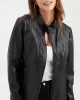 Buttoned Pockets Split-Joint Zipper Long Sleeves Plus Size Stand Collar Outerwear Jackets