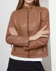 Buttoned Pockets Split-Joint Zipper Long Sleeves Plus Size Stand Collar Outerwear Jackets