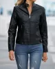 Buttoned Pockets Zipper Long Sleeves Plus Size Stand Collar Outerwear Jackets