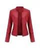 Buttoned Pockets Zipper Long Sleeves Plus Size Stand Collar Outerwear Jackets