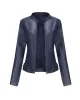 Buttoned Pockets Zipper Long Sleeves Plus Size Stand Collar Outerwear Jackets