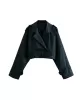 Split-Joint Long Sleeves Loose Lapel Jackets