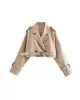 Split-Joint Long Sleeves Loose Lapel Jackets