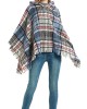 Fringed Hooded Keep Warm Plaid Shawl&Cloak Cape