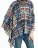 Fringed Hooded Keep Warm Plaid Shawl&Cloak Cape