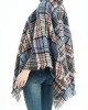 Fringed Hooded Keep Warm Plaid Shawl&Cloak Cape