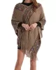 Asymmetric Tasseled Loose V-Neck Shawl&Cloak Cape