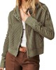 Buttoned Pockets Split-Joint Zipper Hooded Long Sleeves Hooded Outerwear