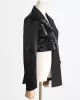 Asymmetric Solid Color Split-Joint Zipper Irregularity Long Sleeves Notched Collar Outerwear Blazer