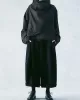 Casual Loose Black Stand Collar Outerwear