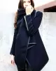 Original Asymmetric Split-Joint High-Neck Woolen Coat