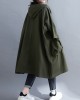 Loose Hooded Trench Long Coat