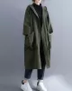 Loose Hooded Trench Long Coat