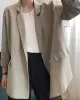 Loose Solid Color Casual Blazer Outwear