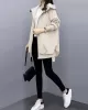 Casual Loose 4 Colors Pleated Zipper Hooded Long Sleeves Outwear