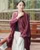 Vintage Batwing Sleeves Split-Joint Solid Color Outerwear