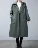 Loose Buttoned Notched Collar Trench Coat