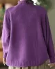 Vintage Long Sleeves Loose Solid Color High-Neck Sweater Tops