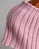 Solid Color Short Sleeves Skinny Boat Neck Sweater Pullovers Knitwear