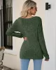 Casual Long Sleeves Skinny Solid Color Square-Neck Sweater Tops