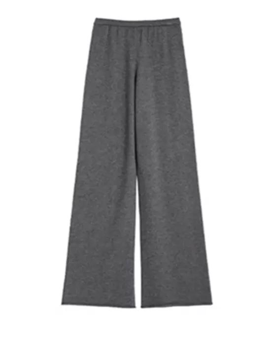 Urban Loose Solid Round-Neck Vest Top& V-Neck Sweater Tops& Wide Leg Pants Three-Piece Set