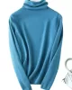 Casual Skinny Long Sleeves Solid Color Heaps Collar Sweater Tops Pullovers