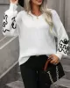 Hollow Long Sleeves Loose Round-Neck Sweater Tops Pullovers Knitwear