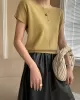 Stylish Loose Solid Color Boat Neck Knitwear Pullovers Tops