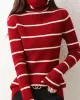 Urban Skinny Striped High-Neck Sweater Tops