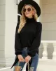 Loose Long Sleeves Solid Color High-Neck Sweater Tops