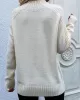 Stylish Long Sleeves Loose Solid Color High-Neck Sweater Tops