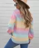 Casual Loose Patchwork Round-Neck Sweater Top