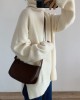 Casual Long Sleeves Loose Solid Color High-Neck Sweater Tops