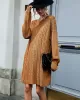 Casual Loose Solid Color Sweater Dress