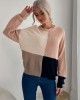 Casual Loose Patchwork Sweater Top