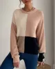 Casual Loose Patchwork Sweater Top