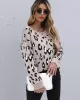 Casual Loose Leopard Round-Neck Sweater Top