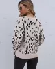 Casual Loose Leopard Round-Neck Sweater Top