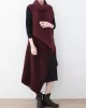 Casual Vintage Knitting High-Neck Sleeveless Dress